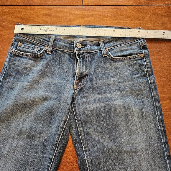 7 For All Mankind Women's Low Rise, Boot Cut Jeans, 29x33 - Picture 11 of 14